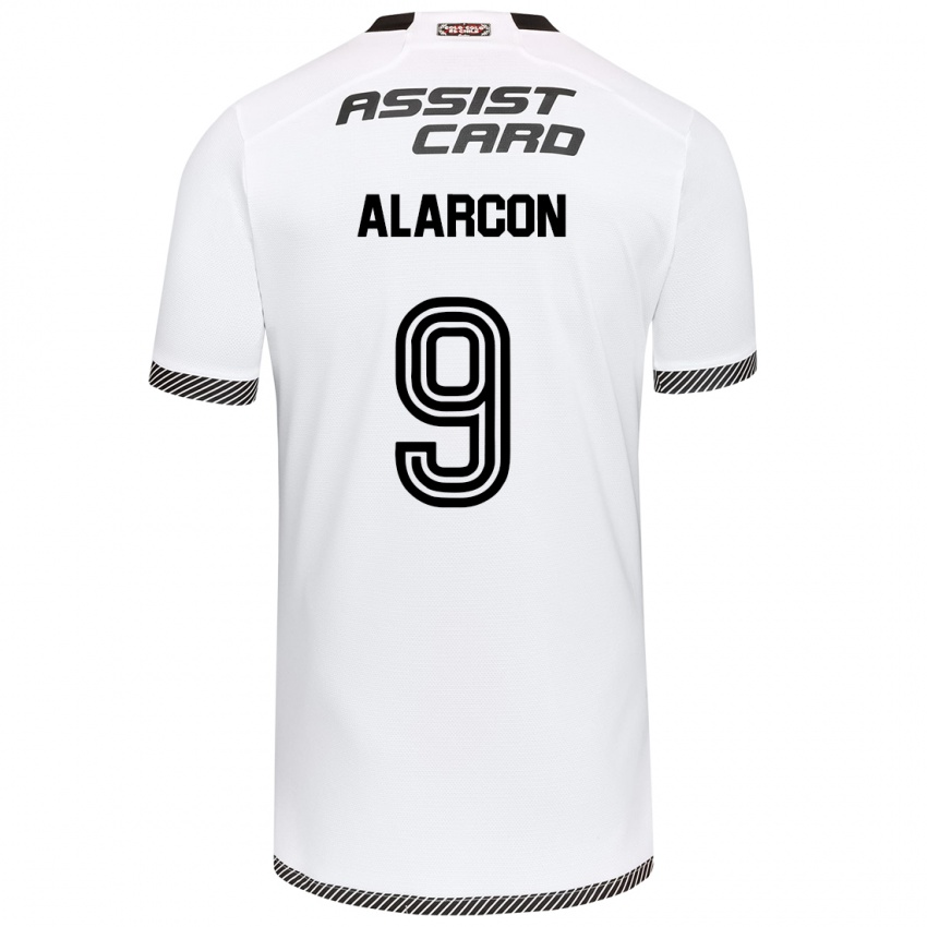 Homem Camisola Cristian Alarcón #9 Branco Preto Principal 2024/25 Camisa Brasil