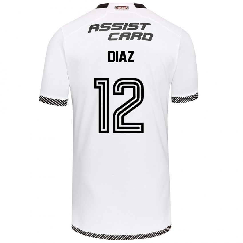 Homem Camisola Javiera Díaz #12 Branco Preto Principal 2024/25 Camisa Brasil