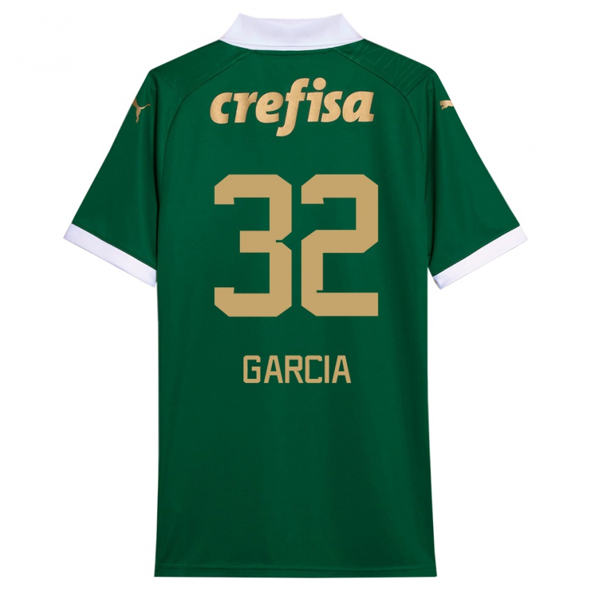 Homem Camisola Garcia #32 Verde Branco Principal 2024/25 Camisa Brasil