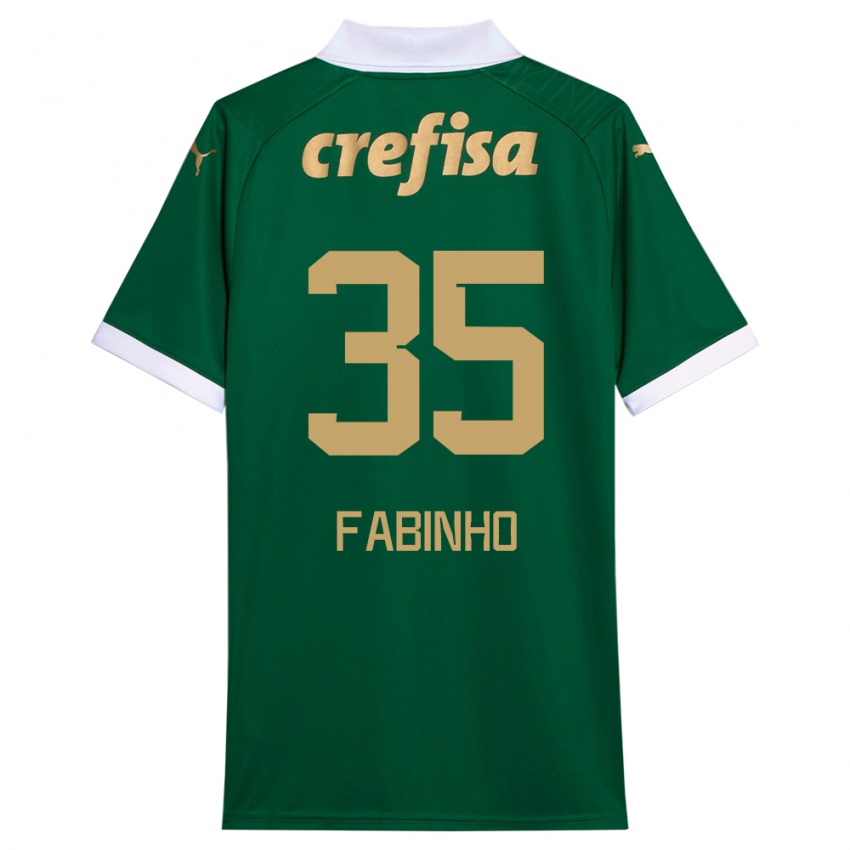 Homem Camisola Fabinho #35 Verde Branco Principal 2024/25 Camisa Brasil