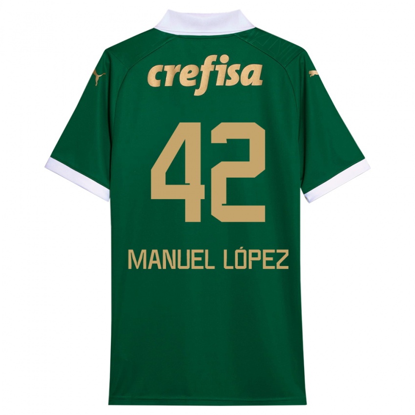 Homem Camisola José Manuel López #42 Verde Branco Principal 2024/25 Camisa Brasil