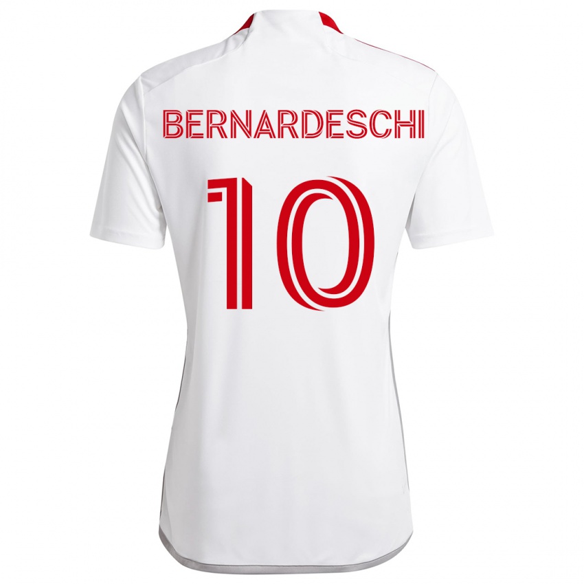 Homem Camisola Federico Bernardeschi #10 Branco Vermelho Alternativa 2024/25 Camisa Brasil