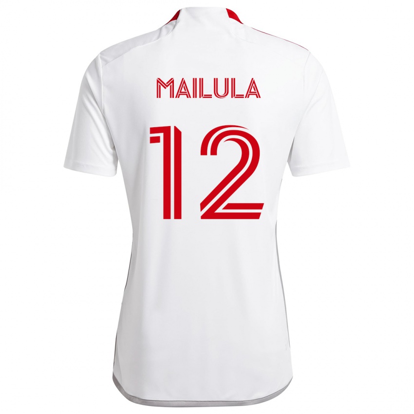 Homem Camisola Cassius Mailula #12 Branco Vermelho Alternativa 2024/25 Camisa Brasil