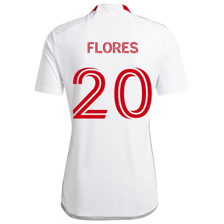 Homem Camisola Deybi Flores #20 Branco Vermelho Alternativa 2024/25 Camisa Brasil