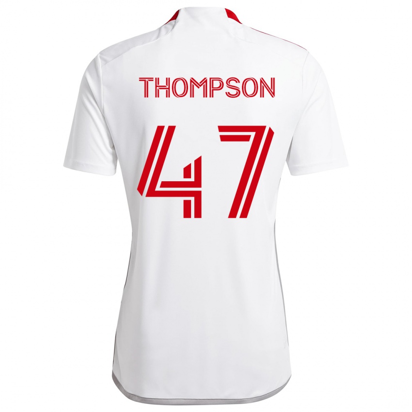 Homem Camisola Kosi Thompson #47 Branco Vermelho Alternativa 2024/25 Camisa Brasil