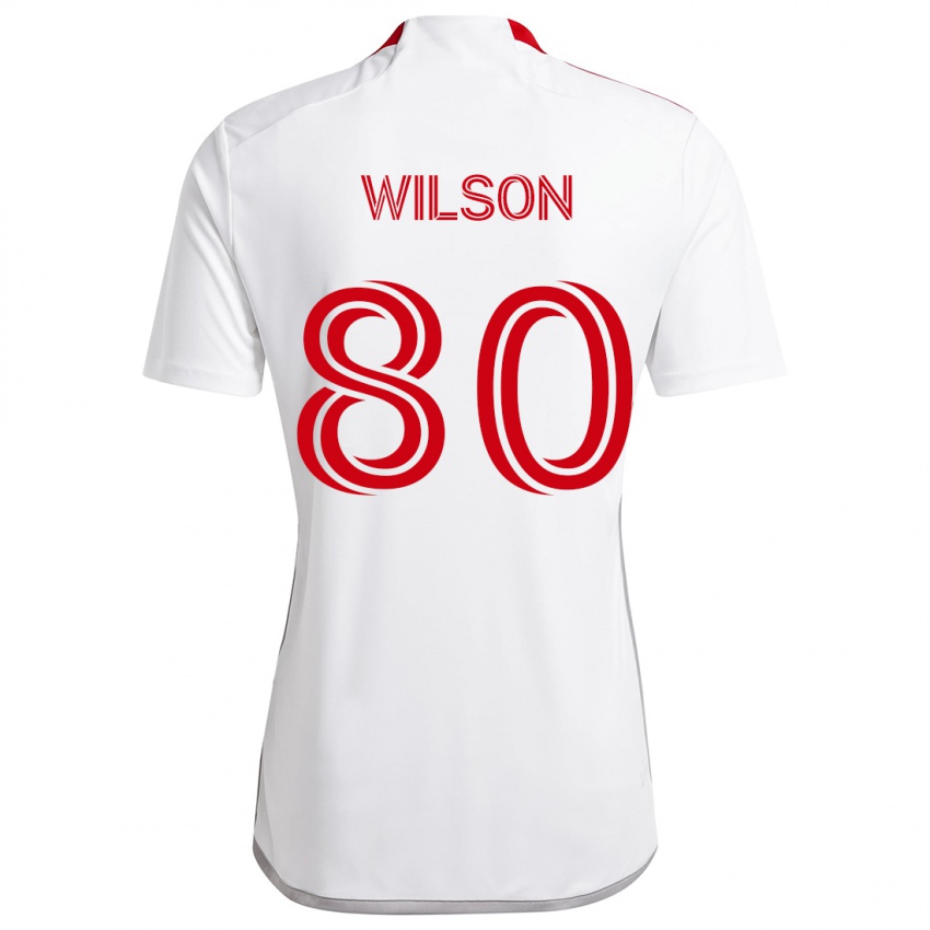 Homem Camisola Shafique Wilson #80 Branco Vermelho Alternativa 2024/25 Camisa Brasil