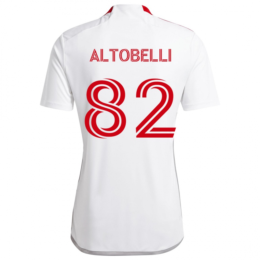 Homem Camisola Julian Altobelli #82 Branco Vermelho Alternativa 2024/25 Camisa Brasil