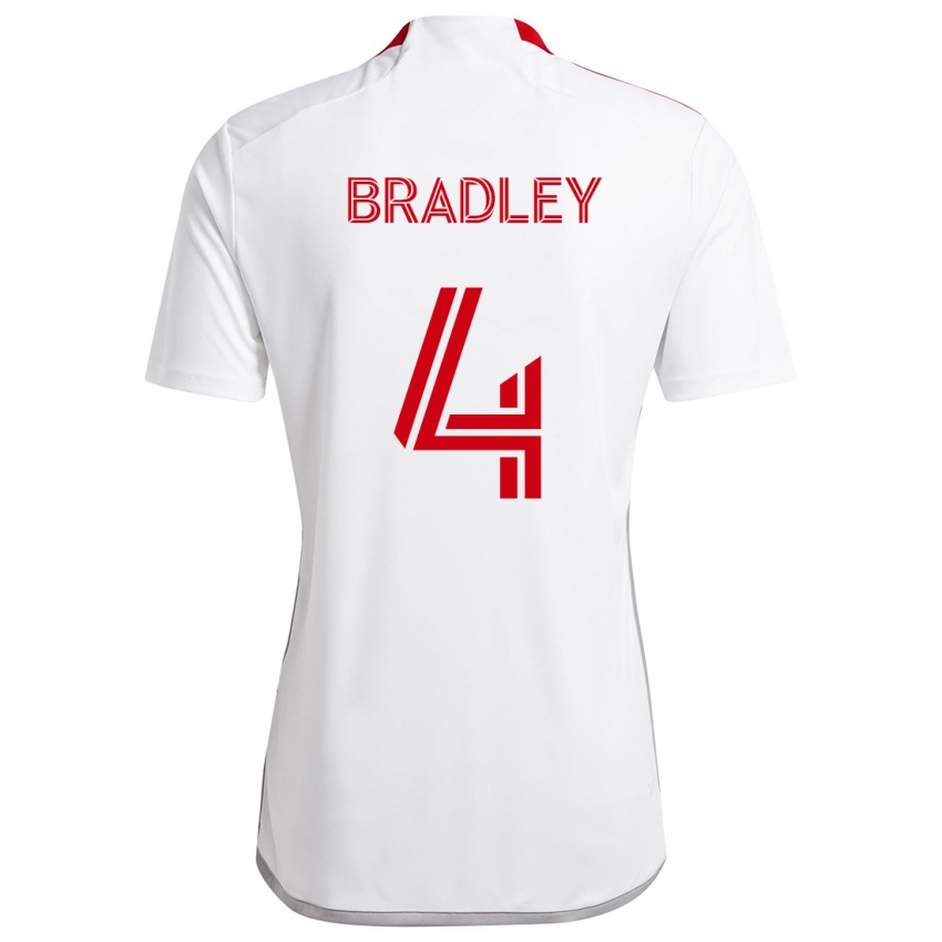 Homem Camisola Michael Bradley #4 Branco Vermelho Alternativa 2024/25 Camisa Brasil