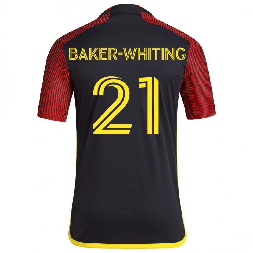 Homem Camisola Reed Baker-Whiting #21 Vermelho Preto Alternativa 2024/25 Camisa Brasil