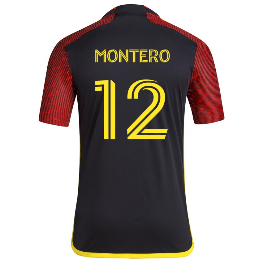 Homem Camisola Fredy Montero #12 Vermelho Preto Alternativa 2024/25 Camisa Brasil