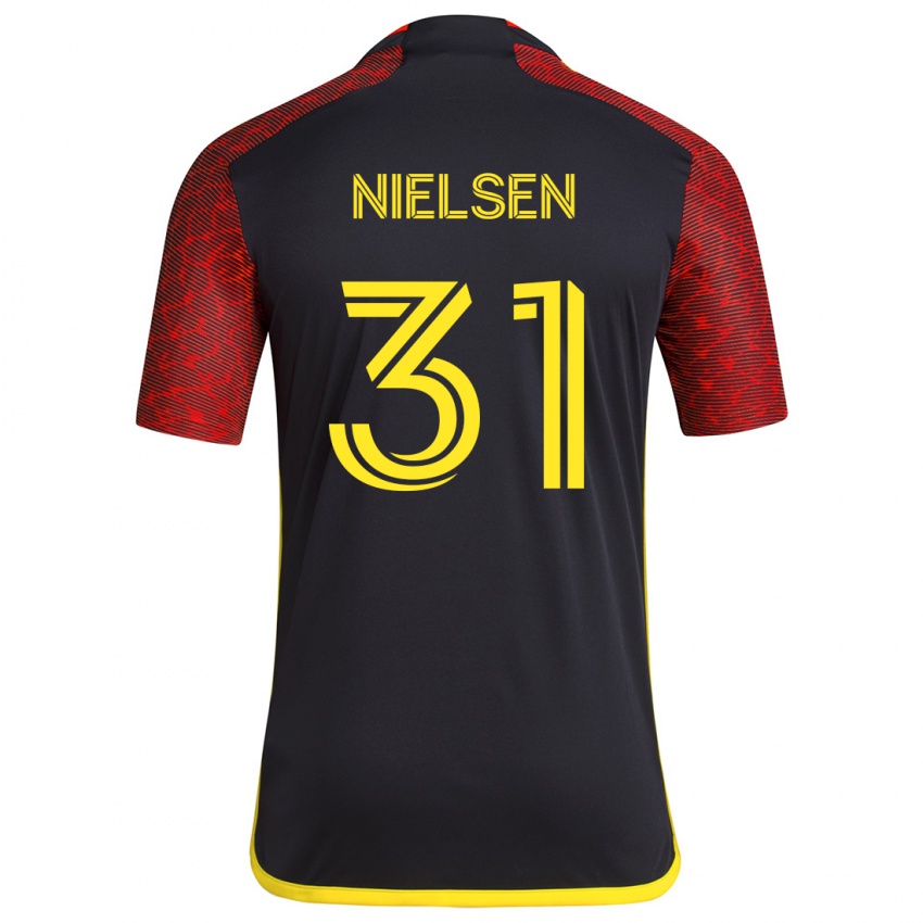 Homem Camisola Madeline Nielsen #31 Vermelho Preto Alternativa 2024/25 Camisa Brasil