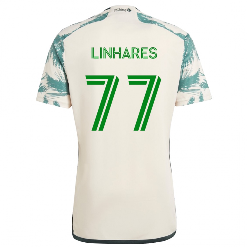 Homem Camisola Kyle Linhares #77 Bege Castanho Alternativa 2024/25 Camisa Brasil