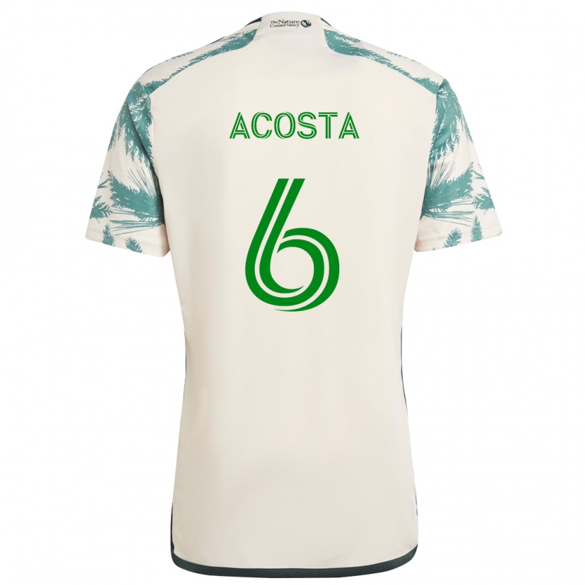 Homem Camisola Bryan Acosta #6 Bege Castanho Alternativa 2024/25 Camisa Brasil