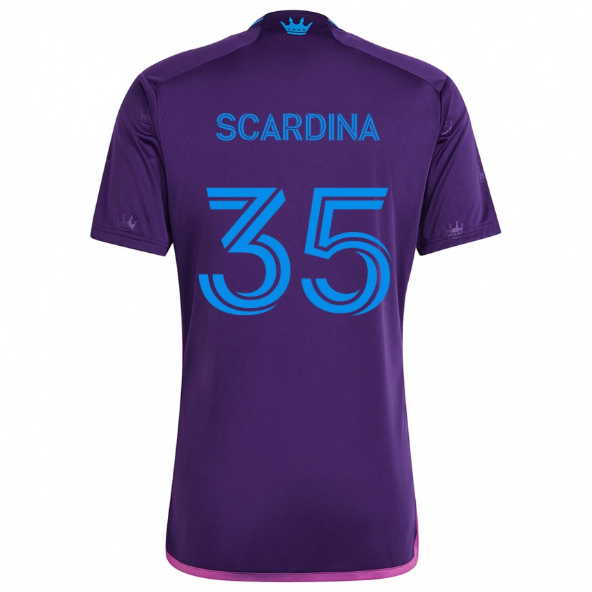 Homem Camisola Nick Scardina #35 Roxo Azulado Alternativa 2024/25 Camisa Brasil