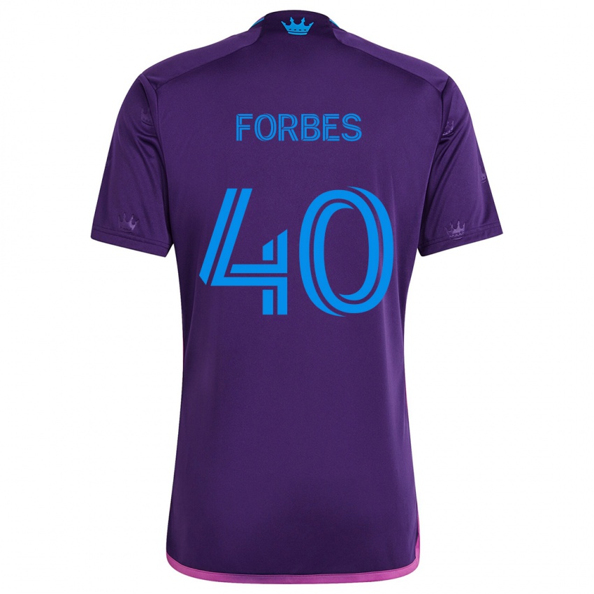 Homem Camisola Jahlane Forbes #40 Roxo Azulado Alternativa 2024/25 Camisa Brasil