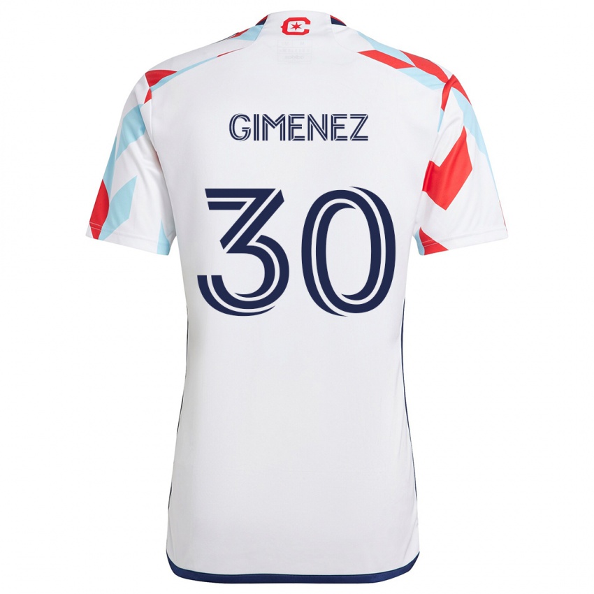 Homem Camisola Gastón Giménez #30 Branco Vermelho Azul Alternativa 2024/25 Camisa Brasil