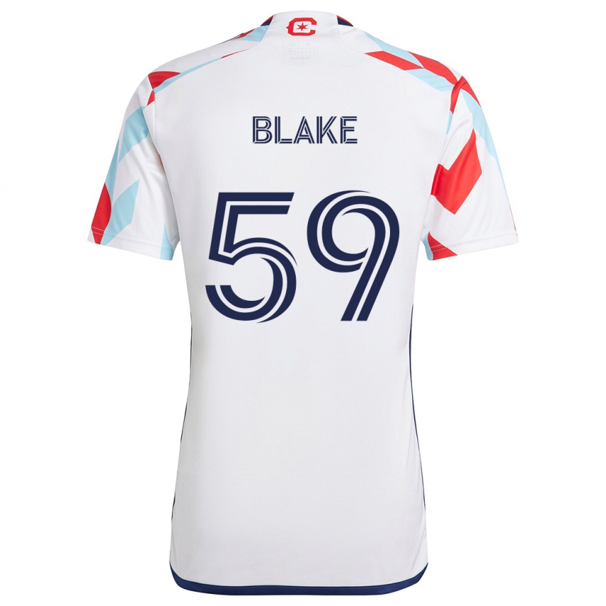 Homem Camisola Romain Blake #59 Branco Vermelho Azul Alternativa 2024/25 Camisa Brasil