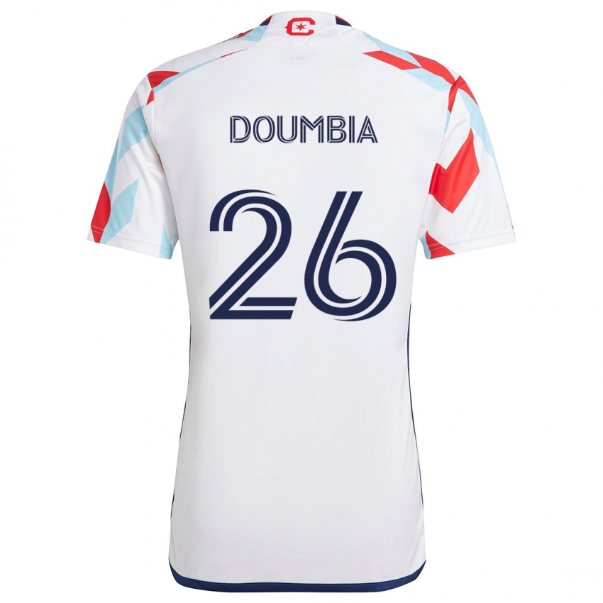 Homem Camisola Ousmane Doumbia #26 Branco Vermelho Azul Alternativa 2024/25 Camisa Brasil