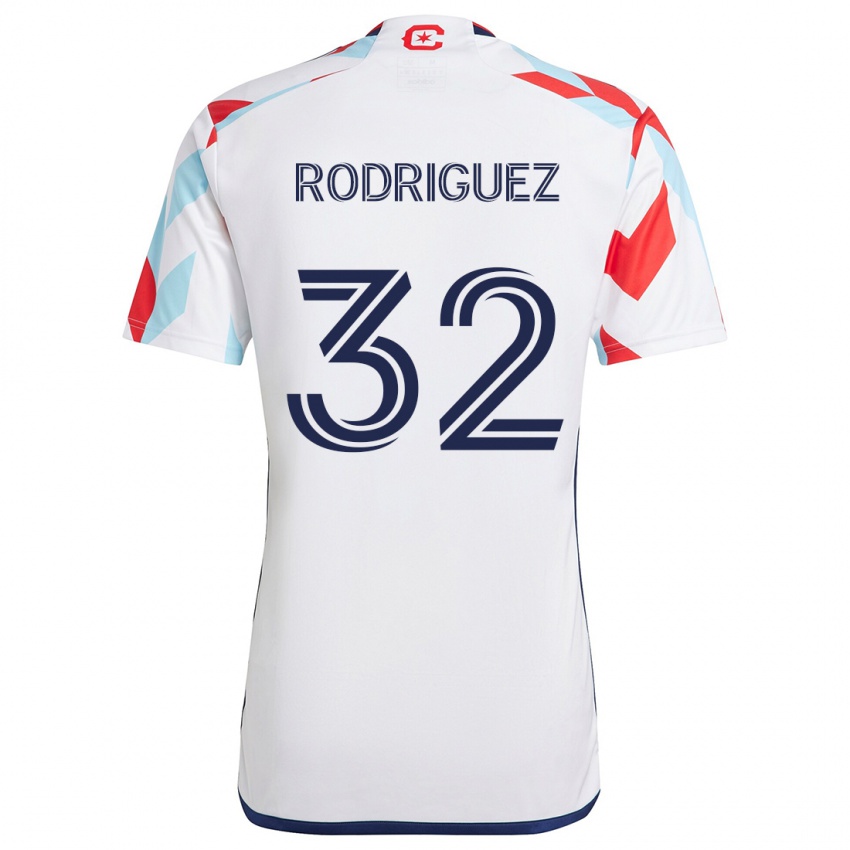 Homem Camisola Missael Rodríguez #32 Branco Vermelho Azul Alternativa 2024/25 Camisa Brasil