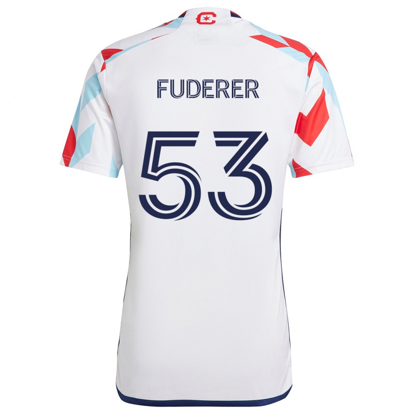 Homem Camisola Jake Fuderer #53 Branco Vermelho Azul Alternativa 2024/25 Camisa Brasil