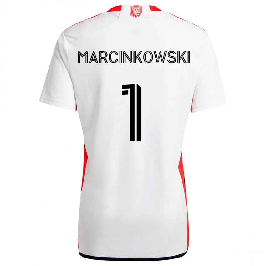 Homem Camisola Jt Marcinkowski #1 Branco Vermelho Alternativa 2024/25 Camisa Brasil