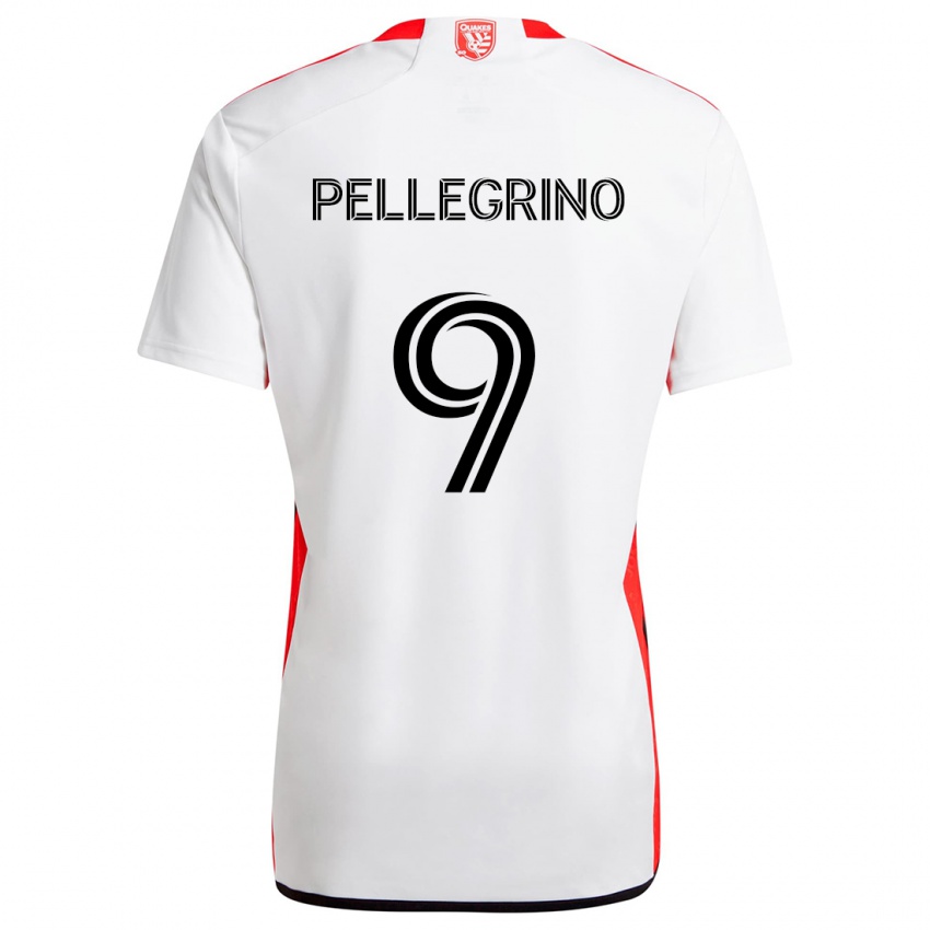 Homem Camisola Amahl Pellegrino #9 Branco Vermelho Alternativa 2024/25 Camisa Brasil