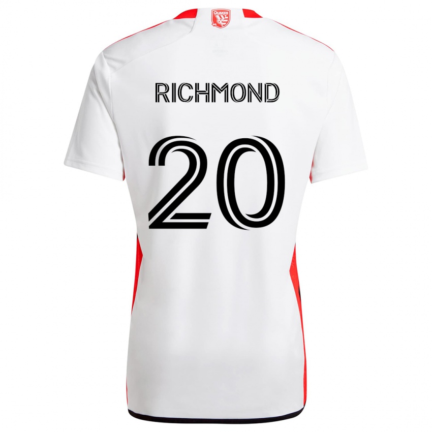 Homem Camisola Will Richmond #20 Branco Vermelho Alternativa 2024/25 Camisa Brasil