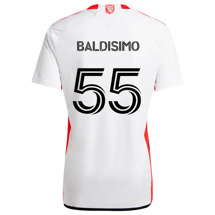 Homem Camisola Michael Baldisimo #55 Branco Vermelho Alternativa 2024/25 Camisa Brasil