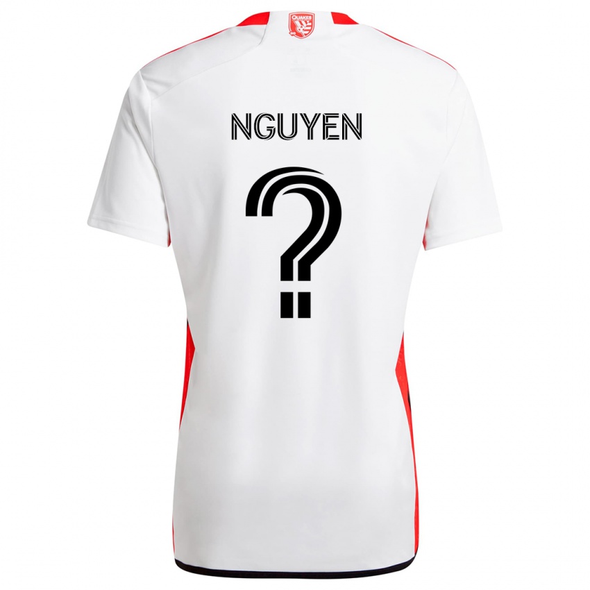 Homem Camisola Christopher Nguyen #0 Branco Vermelho Alternativa 2024/25 Camisa Brasil