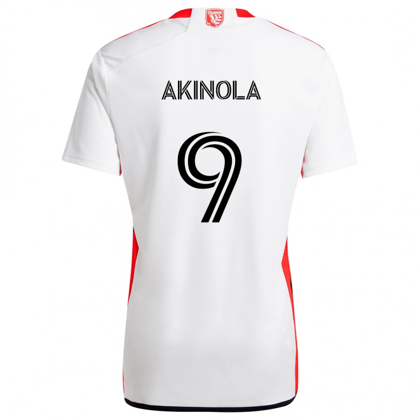 Homem Camisola Ayo Akinola #9 Branco Vermelho Alternativa 2024/25 Camisa Brasil