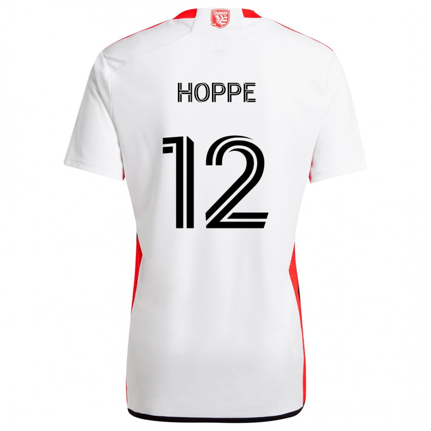 Homem Camisola Matthew Hoppe #12 Branco Vermelho Alternativa 2024/25 Camisa Brasil