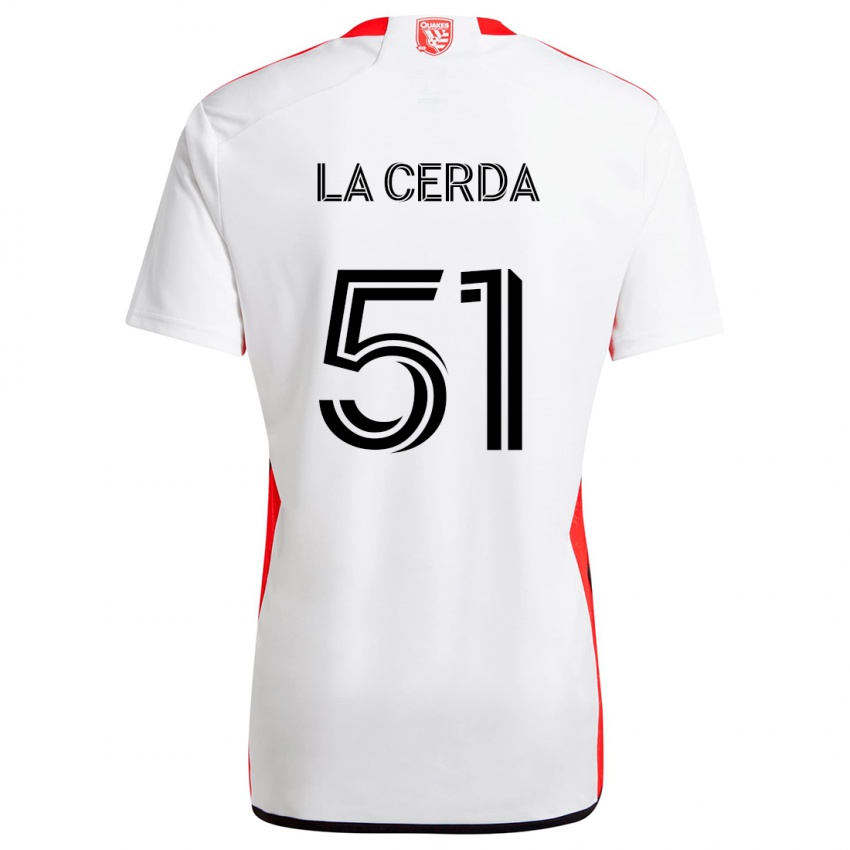 Homem Camisola Eric De La Cerda #51 Branco Vermelho Alternativa 2024/25 Camisa Brasil