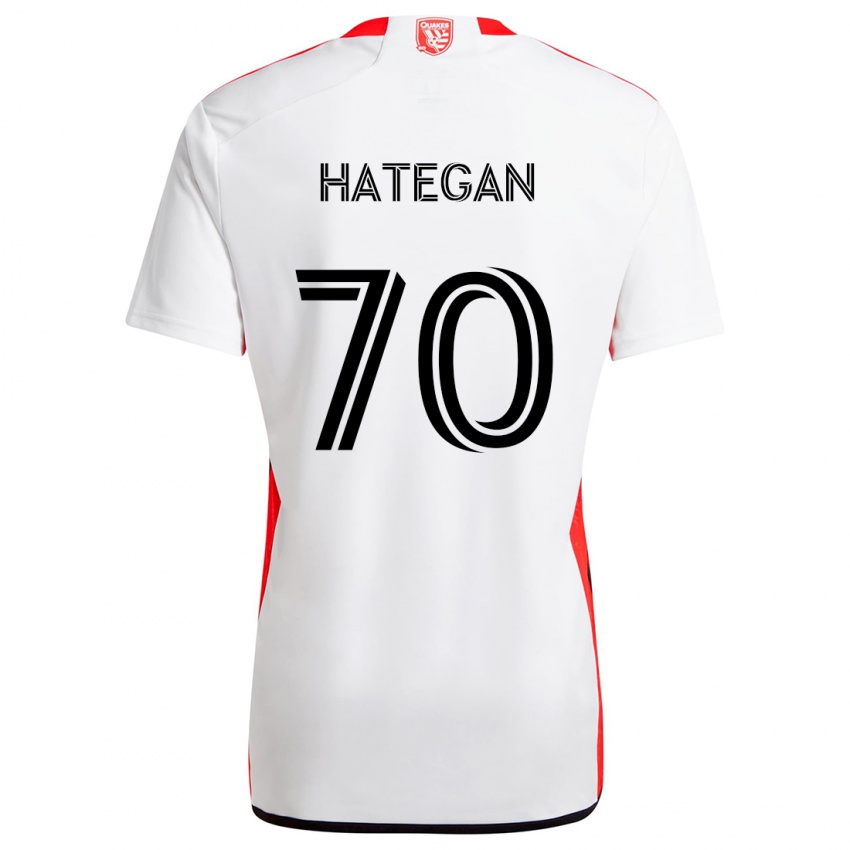 Homem Camisola Roberto Hategan #70 Branco Vermelho Alternativa 2024/25 Camisa Brasil