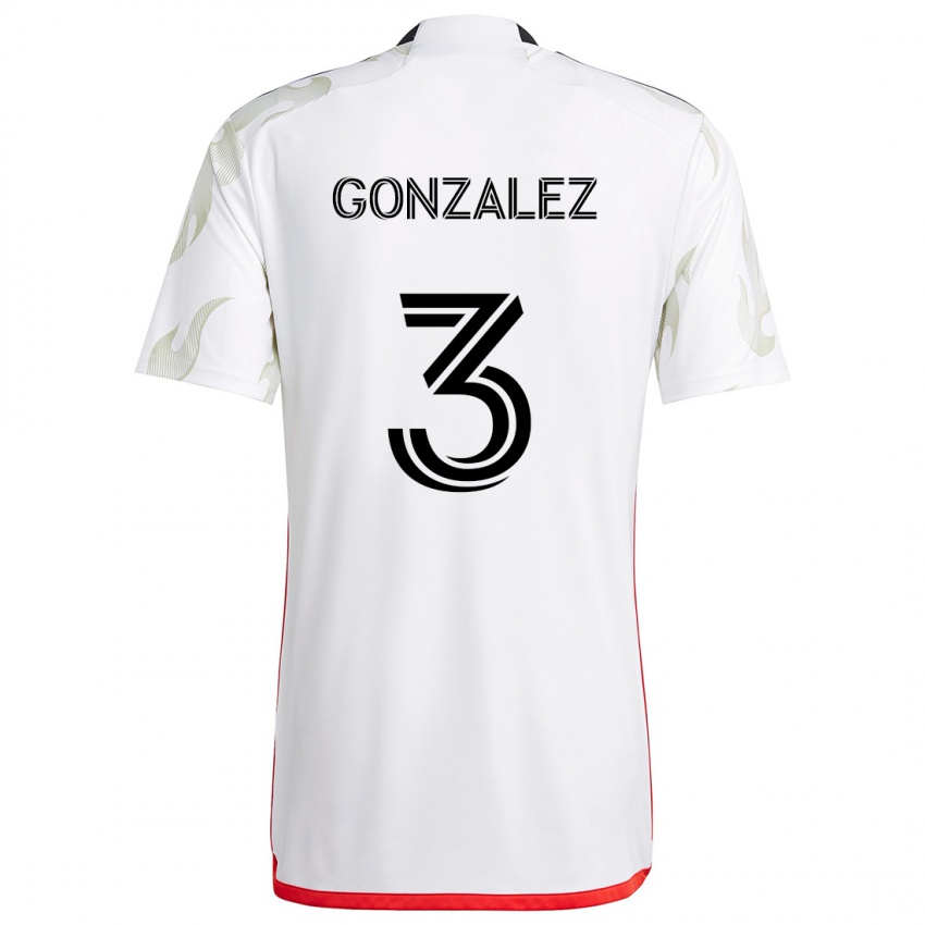 Homem Camisola Omar González #3 Branco Vermelho Preto Alternativa 2024/25 Camisa Brasil