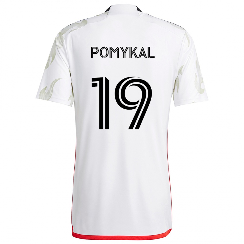 Homem Camisola Paxton Pomykal #19 Branco Vermelho Preto Alternativa 2024/25 Camisa Brasil