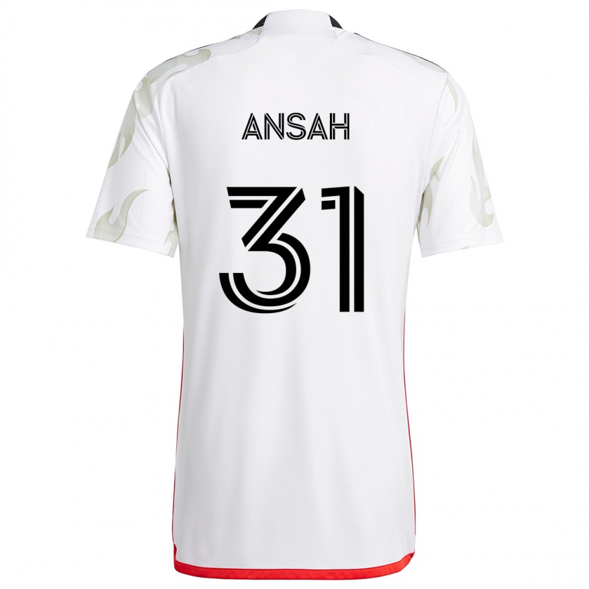 Homem Camisola Eugene Ansah #31 Branco Vermelho Preto Alternativa 2024/25 Camisa Brasil