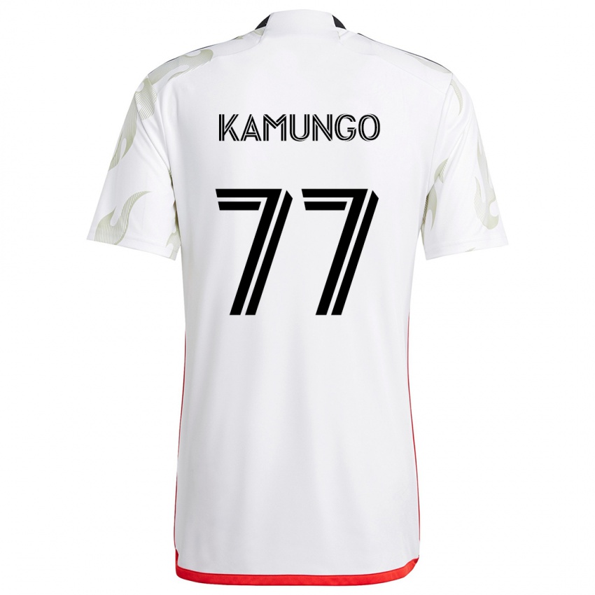 Homem Camisola Bernard Kamungo #77 Branco Vermelho Preto Alternativa 2024/25 Camisa Brasil