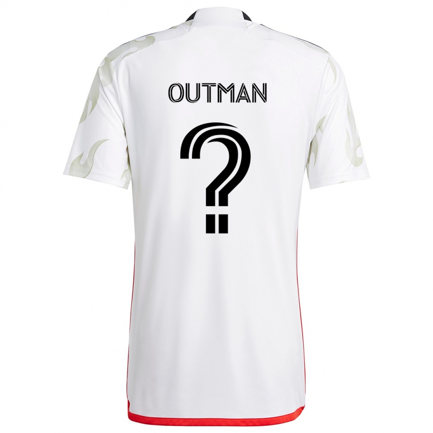 Homem Camisola Bryce Outman #0 Branco Vermelho Preto Alternativa 2024/25 Camisa Brasil