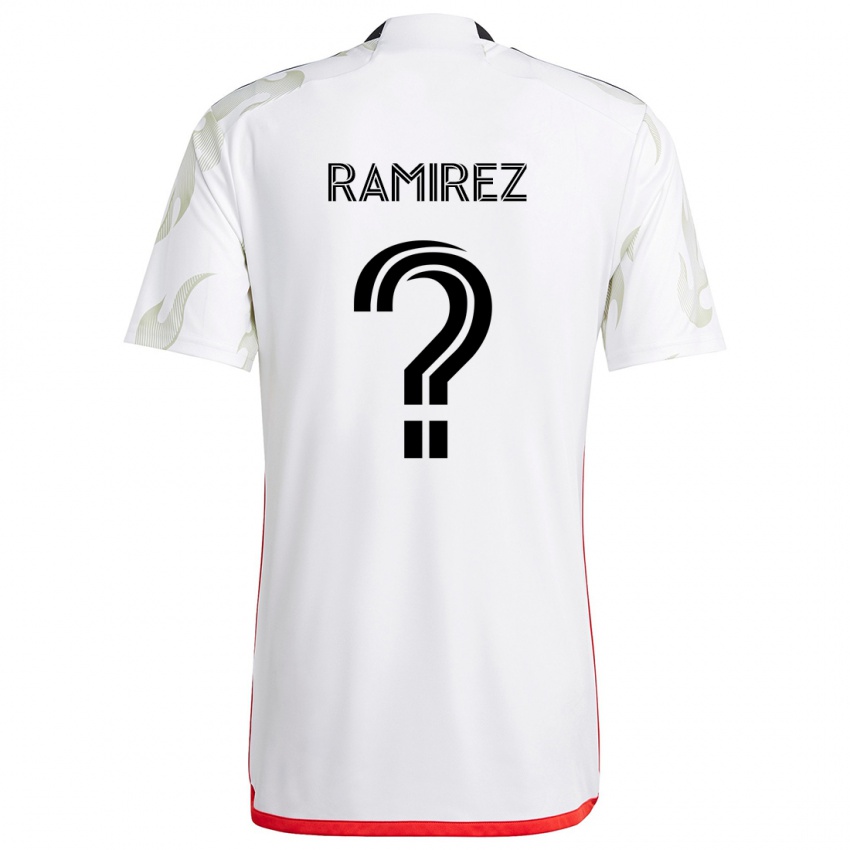 Homem Camisola Anthony Ramirez #0 Branco Vermelho Preto Alternativa 2024/25 Camisa Brasil