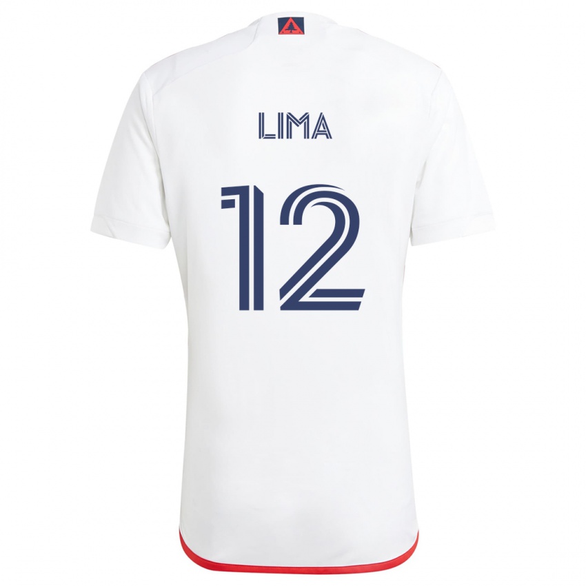 Homem Camisola Nick Lima #12 Branco Vermelho Alternativa 2024/25 Camisa Brasil