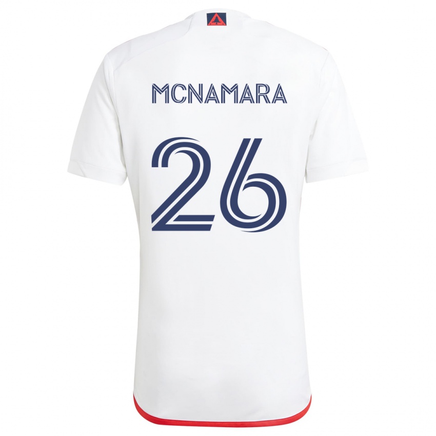 Homem Camisola Tommy Mcnamara #26 Branco Vermelho Alternativa 2024/25 Camisa Brasil