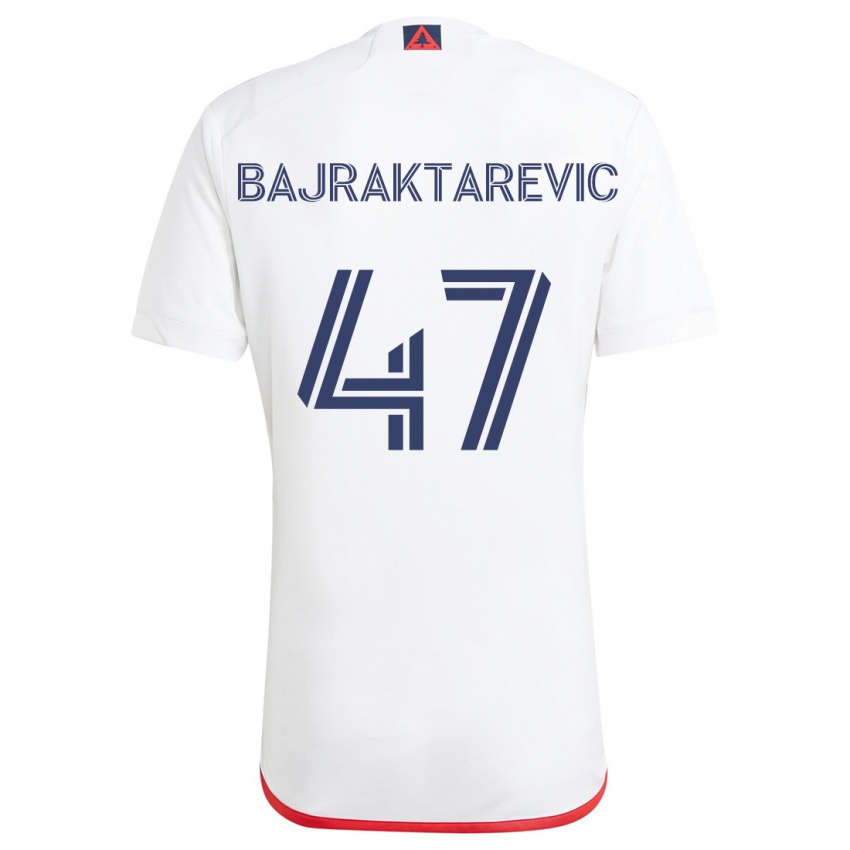 Homem Camisola Esmir Bajraktarevic #47 Branco Vermelho Alternativa 2024/25 Camisa Brasil