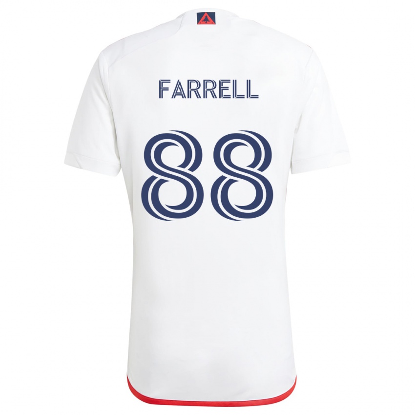 Homem Camisola Andrew Farrell #88 Branco Vermelho Alternativa 2024/25 Camisa Brasil