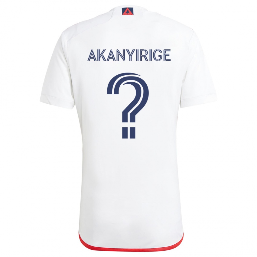 Homem Camisola Jacob Akanyirige #0 Branco Vermelho Alternativa 2024/25 Camisa Brasil