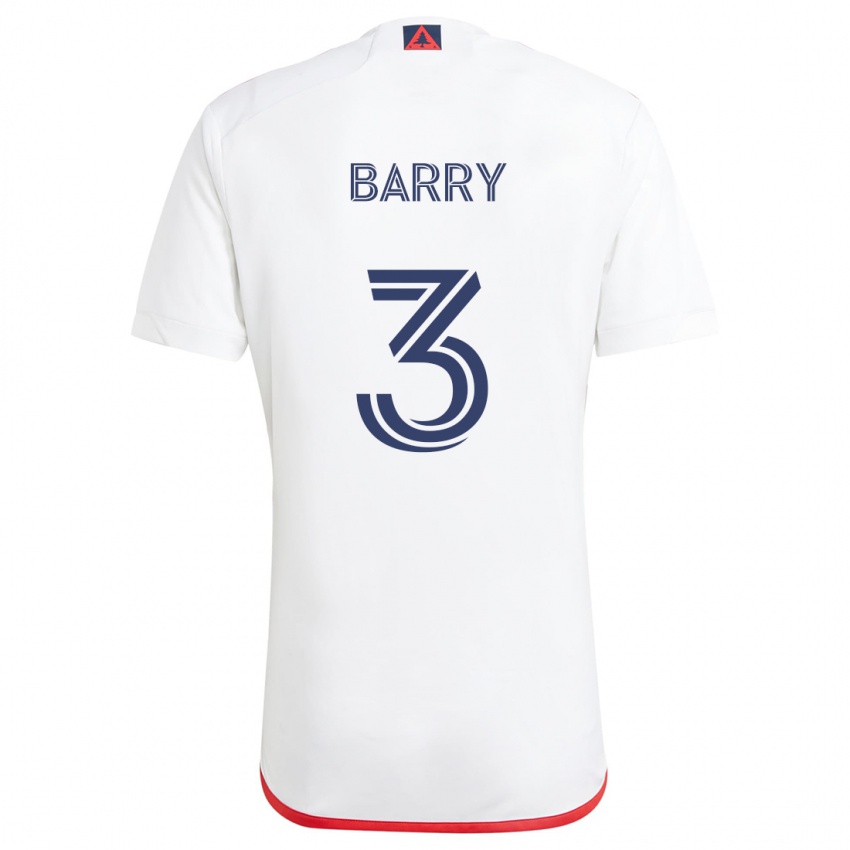 Homem Camisola Hesron Barry #3 Branco Vermelho Alternativa 2024/25 Camisa Brasil