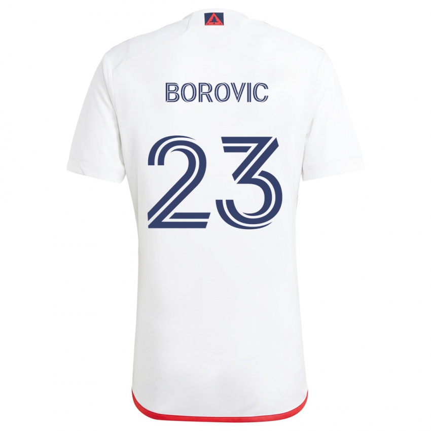 Homem Camisola Luka Borovic #23 Branco Vermelho Alternativa 2024/25 Camisa Brasil