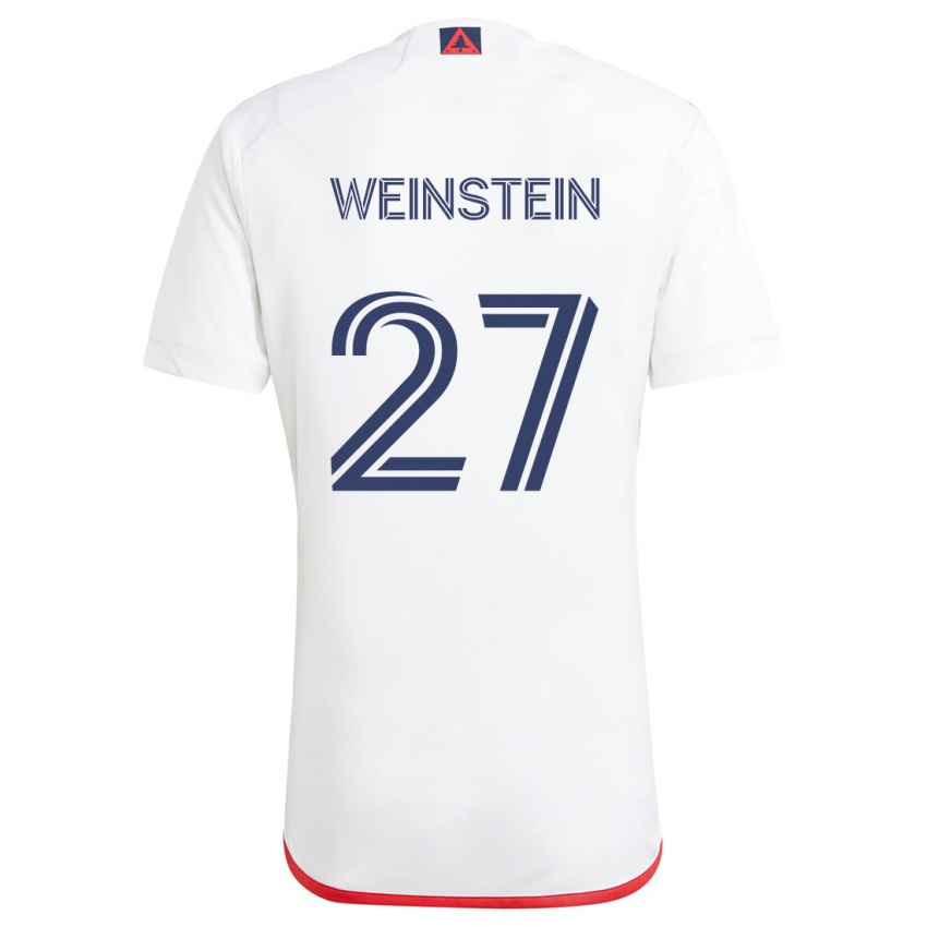 Homem Camisola Max Weinstein #27 Branco Vermelho Alternativa 2024/25 Camisa Brasil