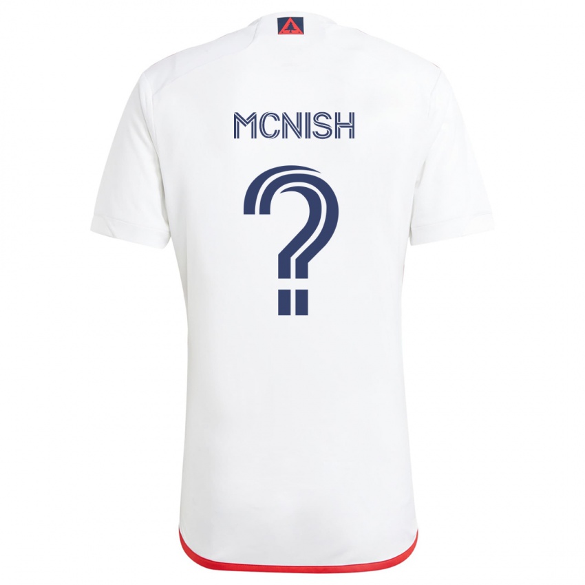 Homem Camisola Sheridan Mcnish #0 Branco Vermelho Alternativa 2024/25 Camisa Brasil