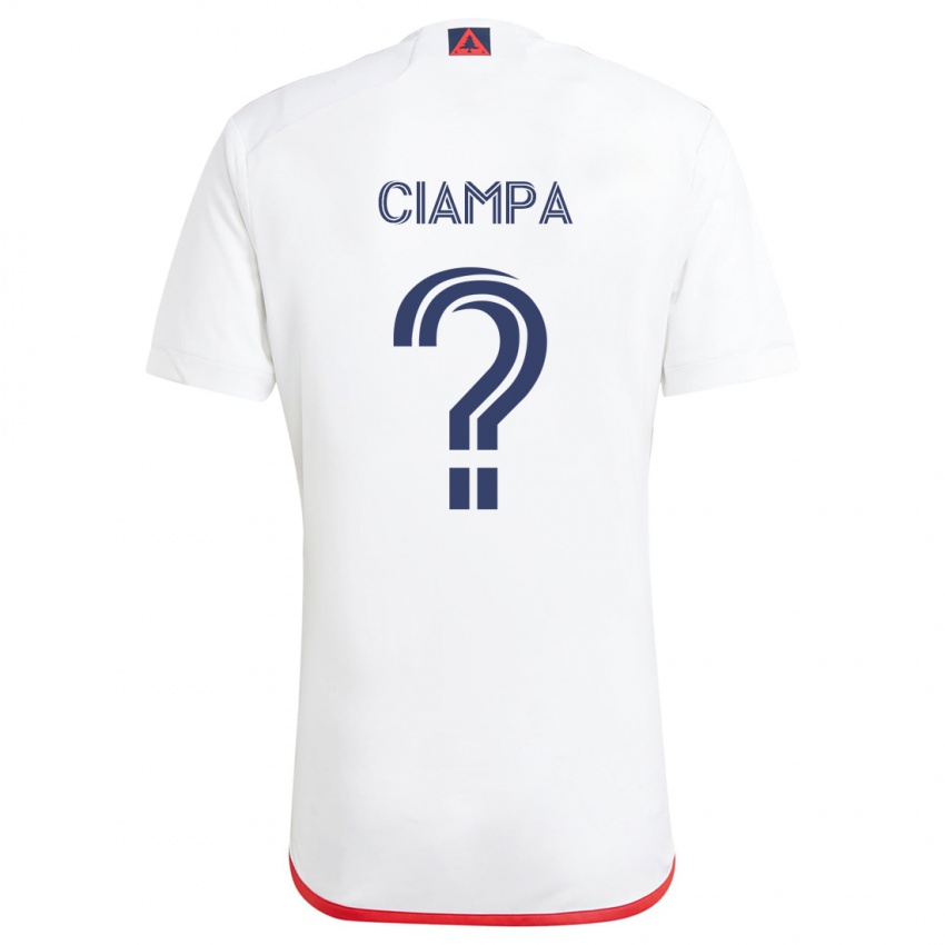 Homem Camisola Giuseppe Ciampa #0 Branco Vermelho Alternativa 2024/25 Camisa Brasil