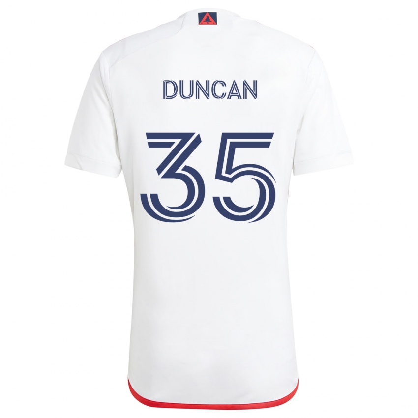 Homem Camisola Nakye Greenidge-Duncan #35 Branco Vermelho Alternativa 2024/25 Camisa Brasil